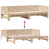 Daybed with Trundle and Drawers without Mattress 90x190 cm Single 3302217
