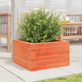 Garden Planter Wax Brown 40x40x23 cm Solid Wood Pine 847180