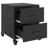 Bedside Cabinet Black 36x39x43.5 cm Steel 846626