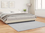 Anti-Slip Faux Rabbit Fur Rug OLITE Grey 160 x 160 cm Polyester 42021686