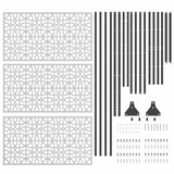 Privacy Screen Grey 100 x 50 x 180 cm Steel 868575