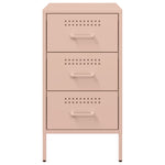 ZNTS Bedside Cabinets 2 pcs Pink 36x39x68 cm Steel 843081