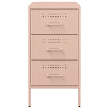 ZNTS Bedside Cabinets 2 pcs Pink 36x39x68 cm Steel 843081