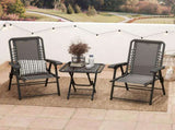 Three-Piece Garden Table and Chair Set - Black T3398P323786