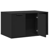 Cat Litter Box Enclosure Black 80x50x45 cm Engineered Wood 857734