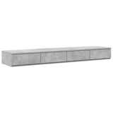 Storage Bed Frame Concrete Grey 150 cm Engineered Wood 3335648
