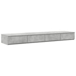 Storage Bed Frame with Door Concrete Grey 236.5 x 150 x 31.5 cm 3335648