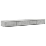 Storage Bed Frame with Door Concrete Grey 236.5 x 150 x 31.5 cm 3335648