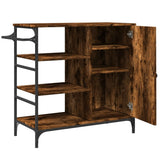 Kitchen Trolley Smoked Oak 87.5x38.5x84.5 cm Engineered Wood 842388