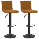 Bar Stools 2 pcs Brown Velvet 333729