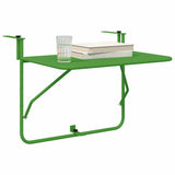 Hanging Balcony Table Folding Green 60 x 39 x 65 cm Steel 42008077