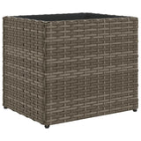 ZNTS Garden Planters 2 pcs Grey 36x30x32 cm Poly Rattan 3210533