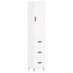 Highboard White 34.5x34x180 cm Engineered Wood 3198825
