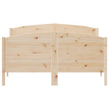 Bed Frame without Mattress 135x190 cm Double Solid Wood Pine 3216182