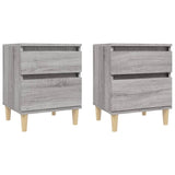 Bedside Cabinets 2 pcs Grey Sonoma 40x35x50 cm 821839