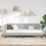 Corner Bed Frame with Headboard Light Grey 80 x 200 cm Velvet 42016586