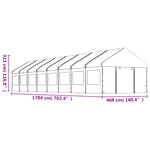 Gazebo with Roof White 17.84x4.08x3.22 m Polyethylene 3155492