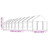 Gazebo with Roof White 17.84x4.08x3.22 m Polyethylene 3155492