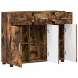 Sideboard FLORIN Smoked Oak 88.5 x 30.5 x 73 cm Engineered Wood 880316