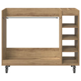 Golf Cabinet with Wheel Plain Artisan Oak 120 x 45 x 98 cm 899478