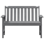Garden Bench with Cushion Light Grey 120 x 59 x 88cm HDPE 42006603