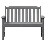 Garden Bench with Cushion Light Grey 120 x 59 x 88cm HDPE 42006603