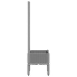 ZNTS Garden Planter with Trellis Light Grey 40x40x142 cm PP 367917