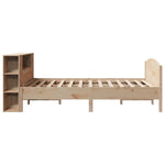 ZNTS Bookcase Bed without Mattress 135x190cm Solid Wood Pine 3323074