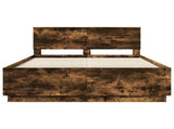 Bed Frame Smoked Oak 150 x 200 cm Engineered Wood 3408065