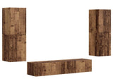 TV Cabinet Set 6 pcs Old Wood Engineered Wood 3409130
