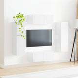 TV Cabinet Set 4 pcs High Gloss White Engineered Wood 3409037