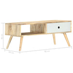 ZNTS Coffee Table 90x50x40 cm Solid Mango Wood 286482