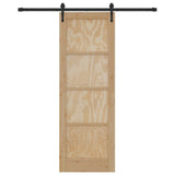 Sliding Door ORKDAL Natural and Black 73.5 x 211 cm 3445558