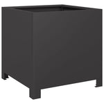 ZNTS Garden Planter Black 40x40x40 cm Steel 851199