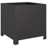 Garden Planters 2 pcs Black 40x40x40 cm Steel 851200