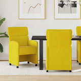 Dining Chairs with Wheels 2 pcs Yellow 58 x 65 x 98 cm Velvet 42017881
