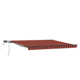 Retractable Awning Orange and brown 450 x 350 cm Fabric 3331086