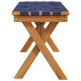 ZNTS Garden Bench Dark Blue Solid Wood Acacia and Fabric 366516