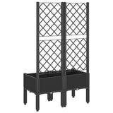 Garden Planter with Trellis Black 80x40x142 cm PP 367923