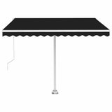 Manual Retractable Awning with LED 350x250 cm Anthracite 3069524