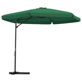 Garden Parasol with Steel Pole 300 cm Green 47312