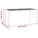 Garden Table Anthracite 165x80x72 cm Steel 362746