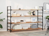 Floating Shelves 4 pcs 120x40x2 cm Oil Finished Solid Wood Acacia 3279566