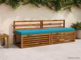 2-Piece Bench Cushions SOEST 2 pcs 100% Polyester Turquoise 949947