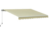 Manual Retractable Awning, 3x2.5 m-Ivory White T3398P310367