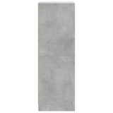Highboard with Glass Doors Concrete Grey 35x37x109 cm 836388