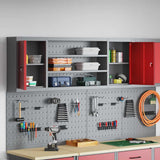 Tool Cabinet with Shelf Red and Grey 150 x 20 x 55 cm Steel 4103476
