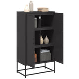 Highboard Black 68.5x38.5x123.5 cm Steel 846494