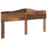 Bed Frame with Headboard Old Wood 200 x 200 cm Solid Pine Wood 3412860