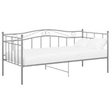 Sofa Bed Frame without Mattress Grey Metal 90x200 cm 324781